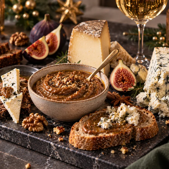 Praliné pain d’épices et Bleus puissants (Roquefort, Bleu des Causses)