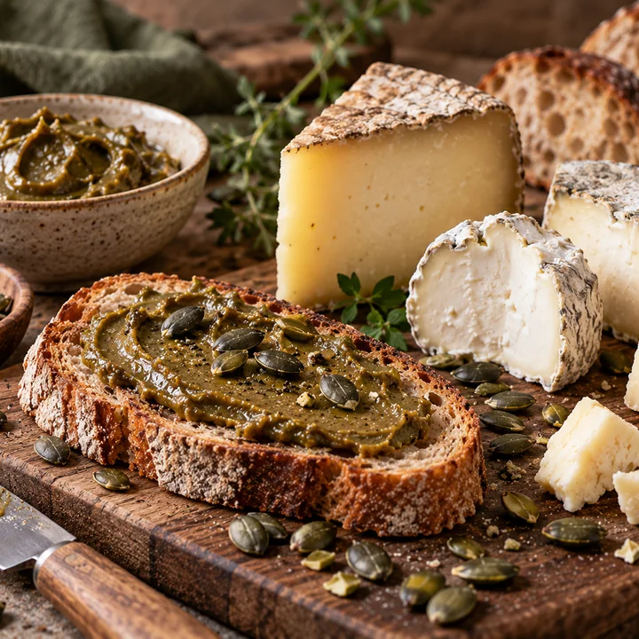 Praliné graines de courge et Tomme de montagne